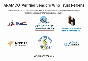 Saudi ARAMCO-verified Vendors Trust Refrens for Invoicing