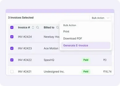 Generate E-Invoices Quickly