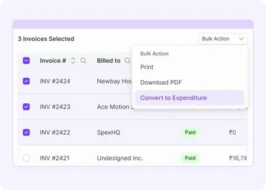 Expense Management Software - Bulk Expense Generation