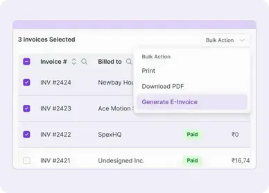 Generate E-Invoices Quickly Generate E-Invoices Quickly