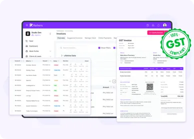 Ensure 100% GST Compliance with Refrens GST accounting software.