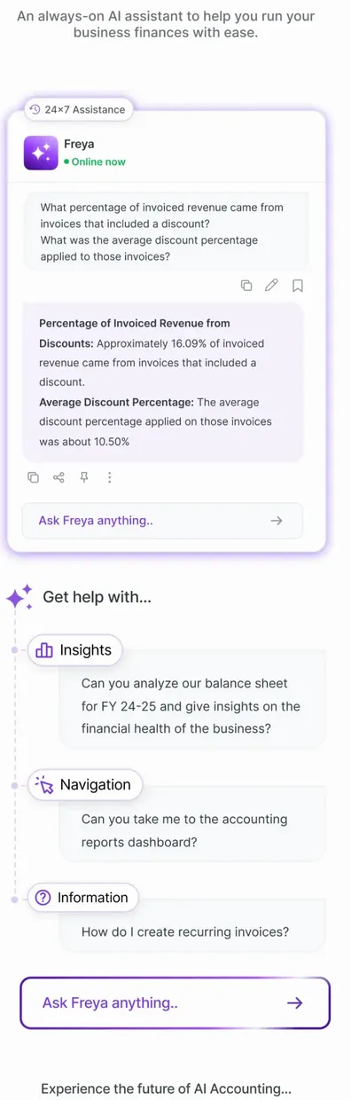 FREYA - Refrens AI Accounting Assistant