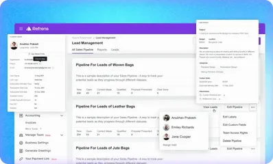 Refrens Lead Management Software
