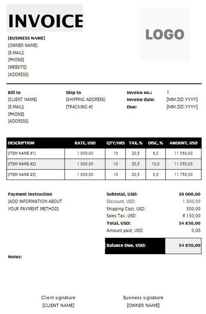 Free Digital Marketing Invoice Templates (Excel, Word, PDF)