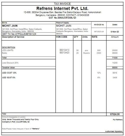 FREE Tally Bill Format (Word, Excel and PDF)