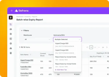 Batch tracking with expiry alerts - Inventory Management Software