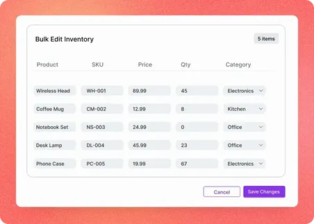 Bulk Edits And Image Uploads - Inventory Management Software