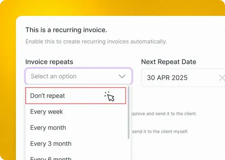 Change or stop anytime - Invoicing Software with Recurring Billing