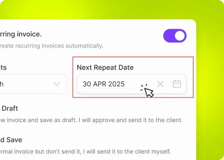 Set up once -  Invoicing Software with Recurring Billing