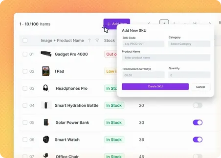 Unlimited Product Storage - Inventory Management Software