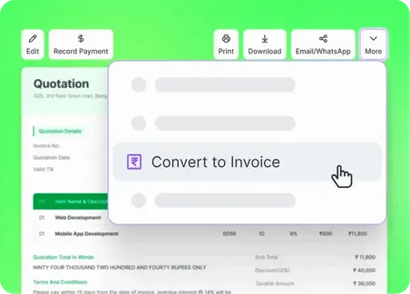 Convert Quote to Invoice