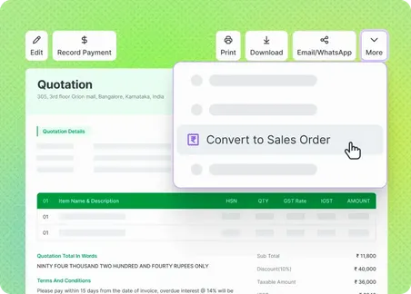 Convert to Sales Order - Sales Order Software