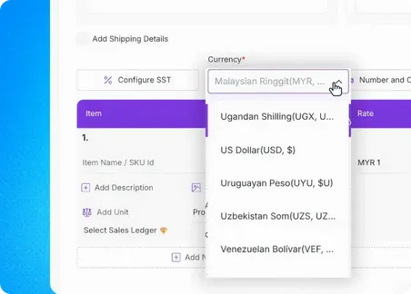 Create Invoice in Multiple Currency