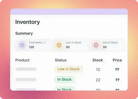 Inventory Management - construction accounting software