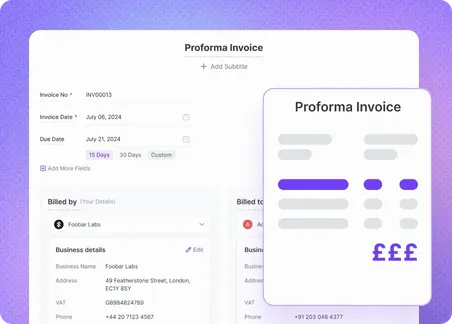 Invoicing Software - proforma invoices