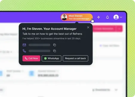 Live Support on Refrens Quoting Software with CRM