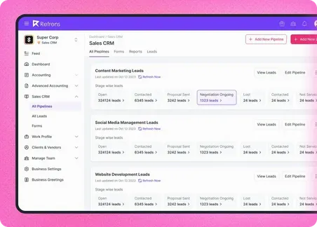 Manage Multiple Pipelines with Sales CRM