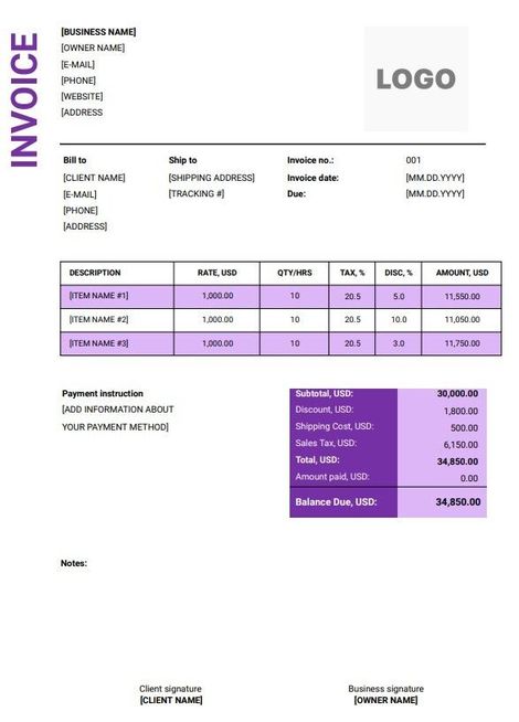 Free Medical Invoice Templates (Word, Excel, PDF)