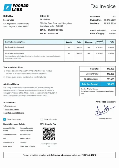 Invoice Generator Template