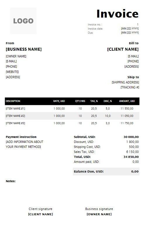 Free Medical Invoice Templates (Word, Excel, PDF)