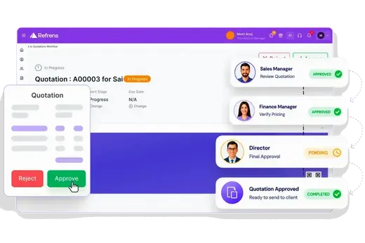 Refrens Quotation Approval Workflow Software