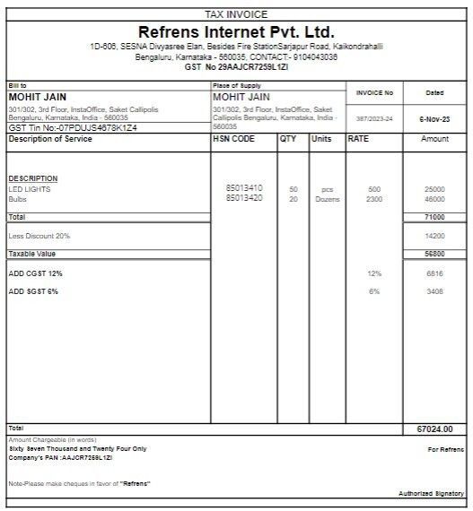 FREE Tally Bill Format (Word, Excel and PDF)