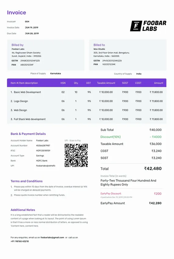 Invoice Generator Template