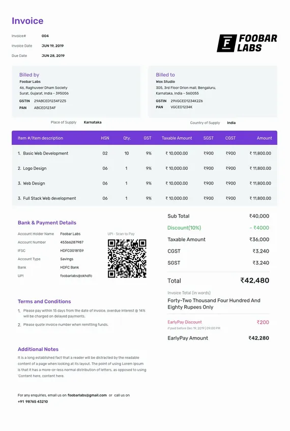 Free Invoice Template