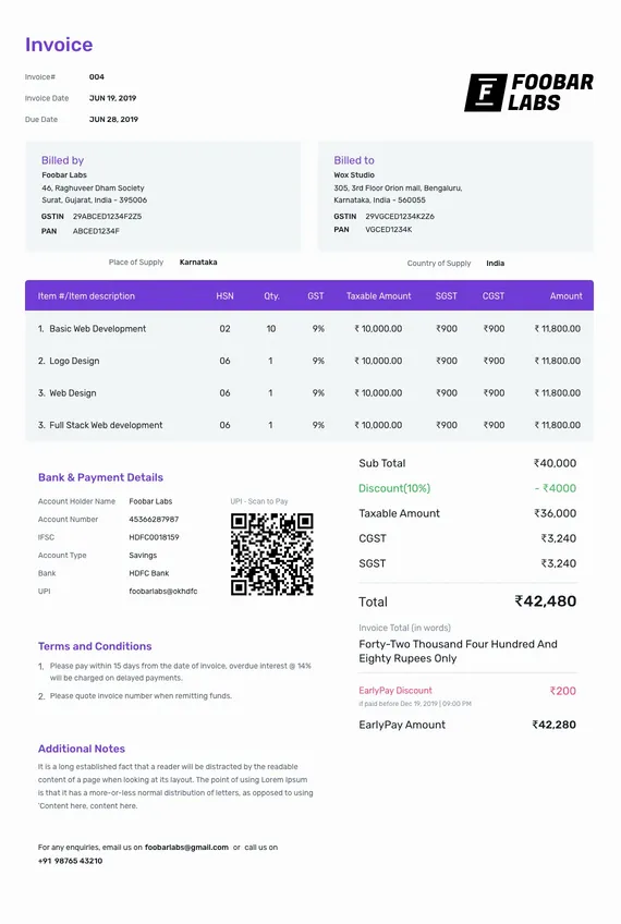 Proforma Invoice Template