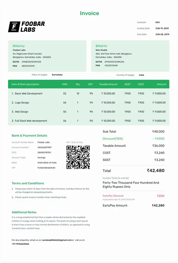 Proforma Invoice Template