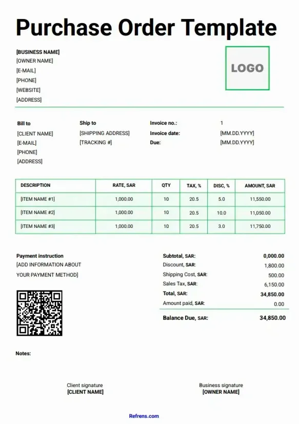 Purchase Order Template