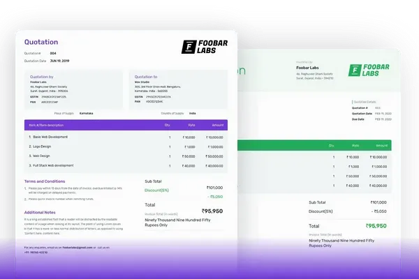 Construction Quote Templates