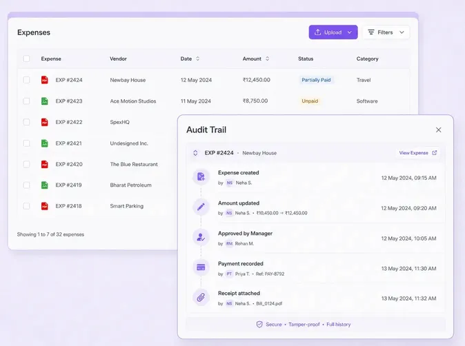 Audit Trail Activity History