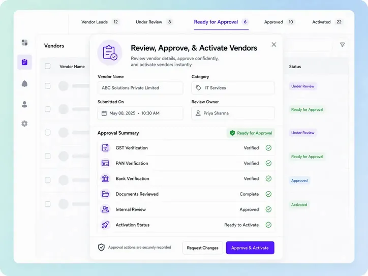 Review, Approve, & Activate Vendors Review, Approve, & Activate Vendors