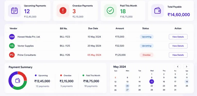 Refrens AP Automation tool for Track and record vendor payments Refrens AP Automation tool for Track and record vendor payments