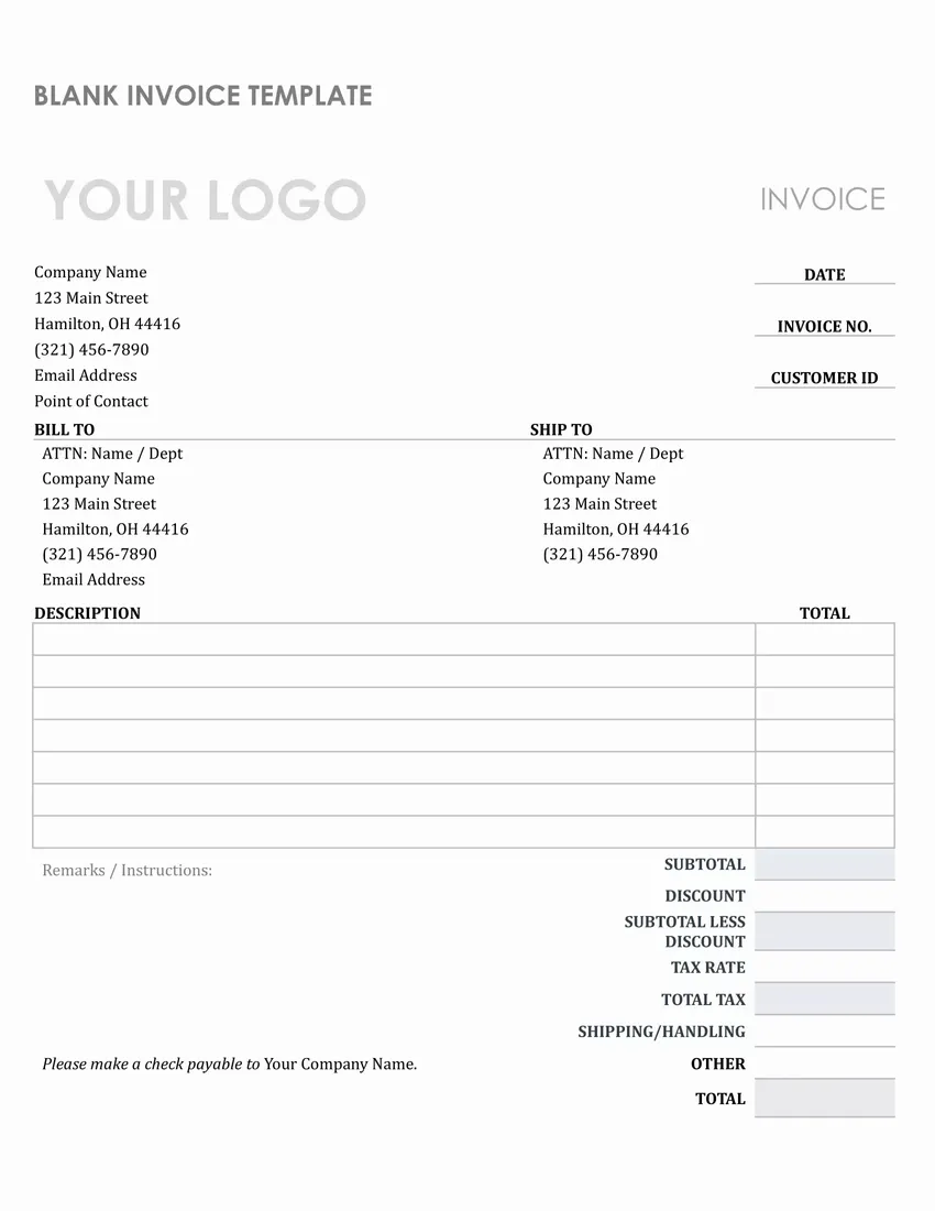 Invoice Template in Word