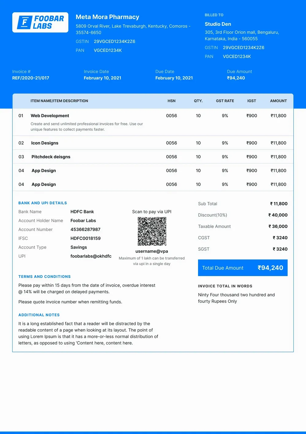 professional delivery challan template