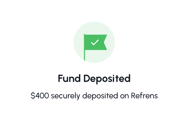 Client deposits funds to Refrens