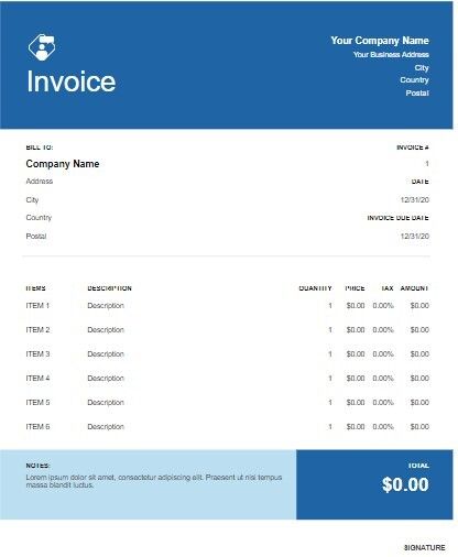 Business Consulting Invoice Templates