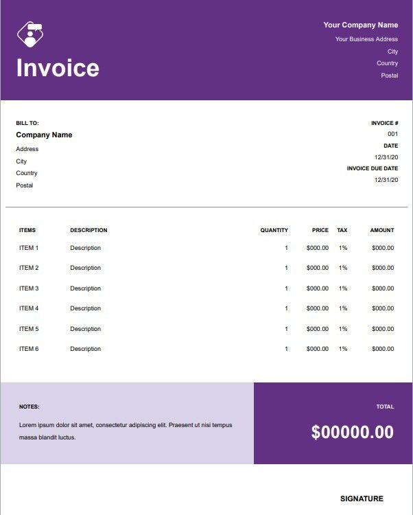 Consulting Invoice Templates