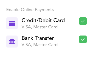 Enable Online Payment Option