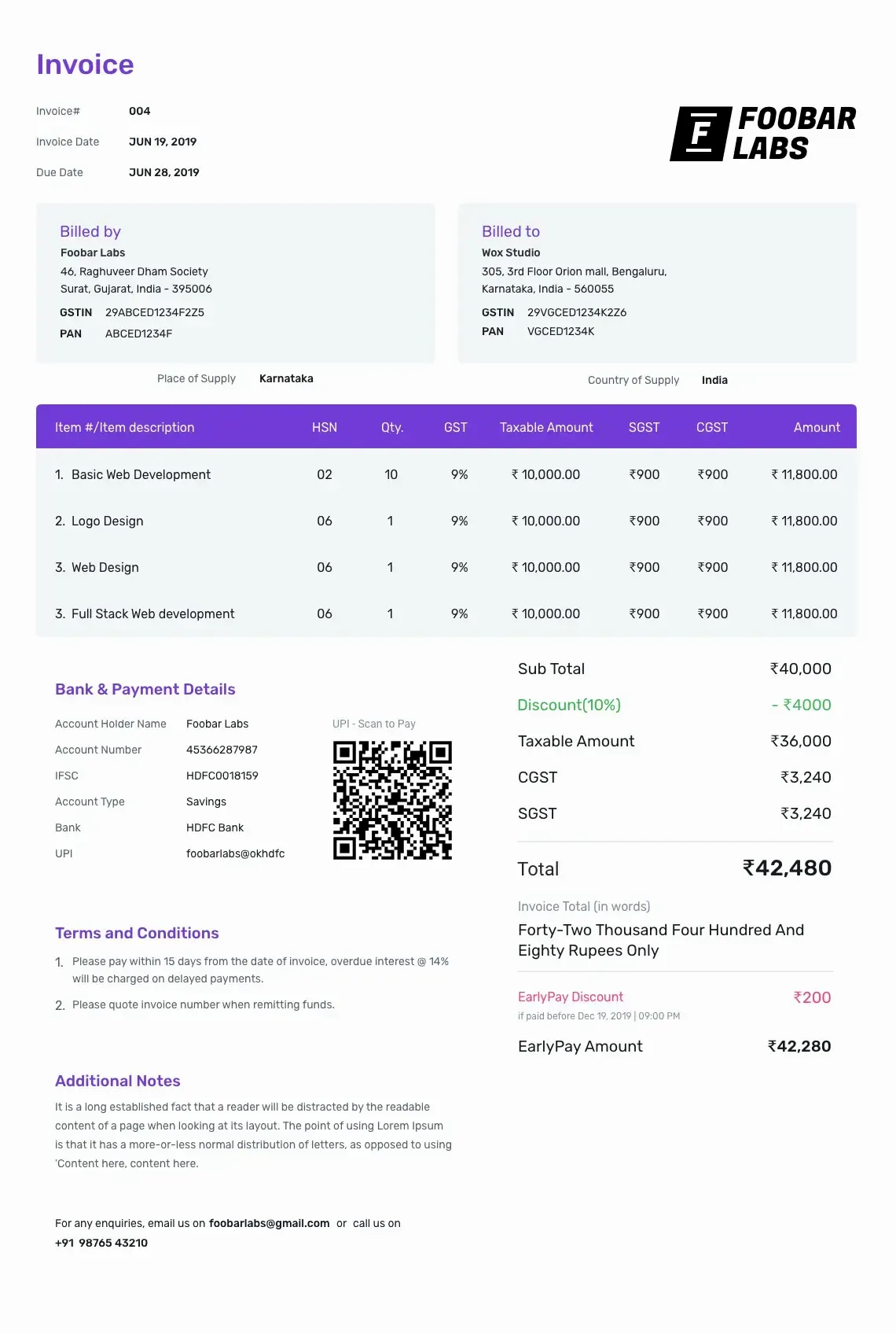 Create Free Invoice Online on Refrens