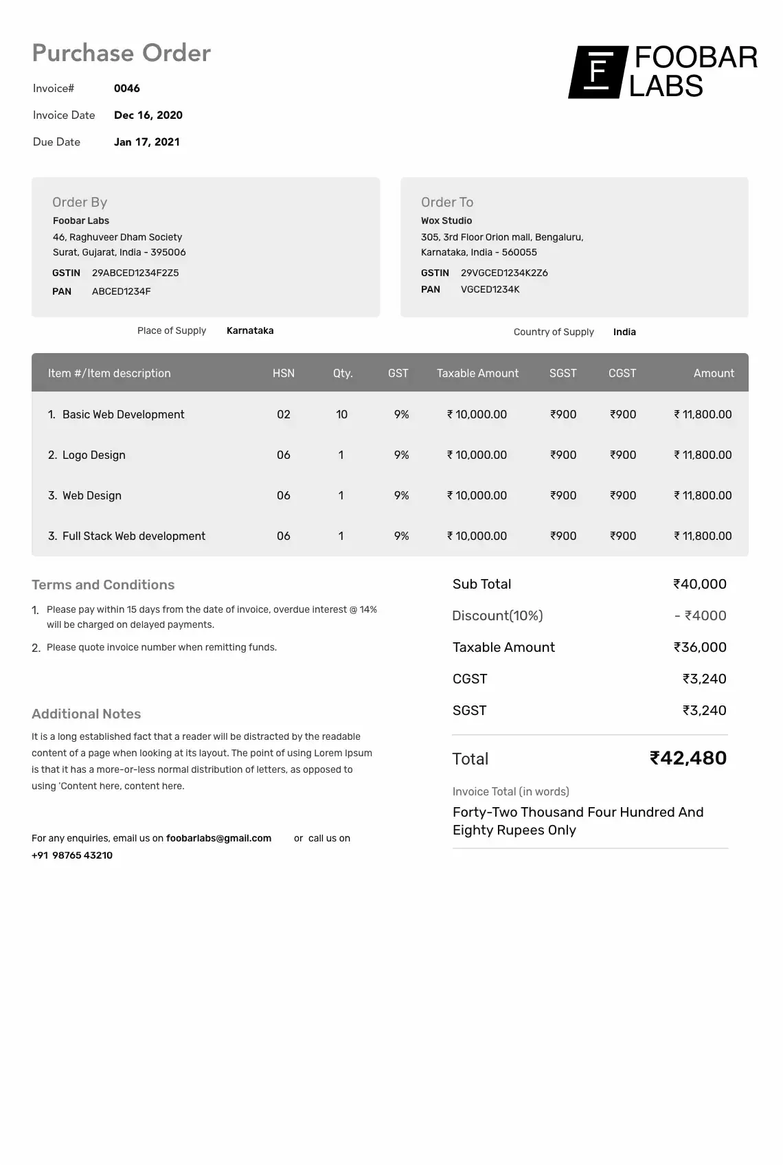 Purchase Order Template v6