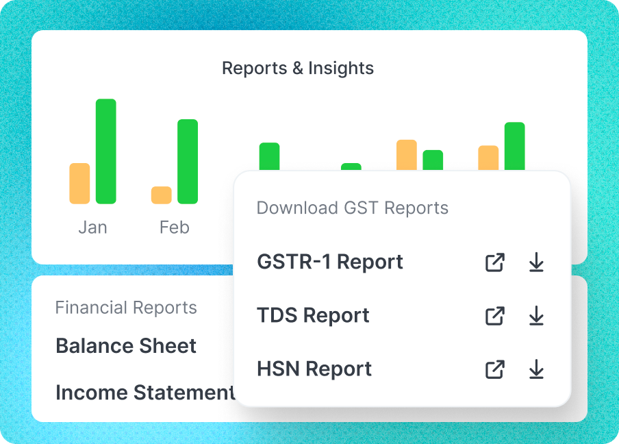 Billing Software Feature GST Reports - Refrens Invoice