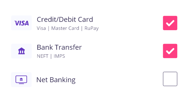 Enable payment options