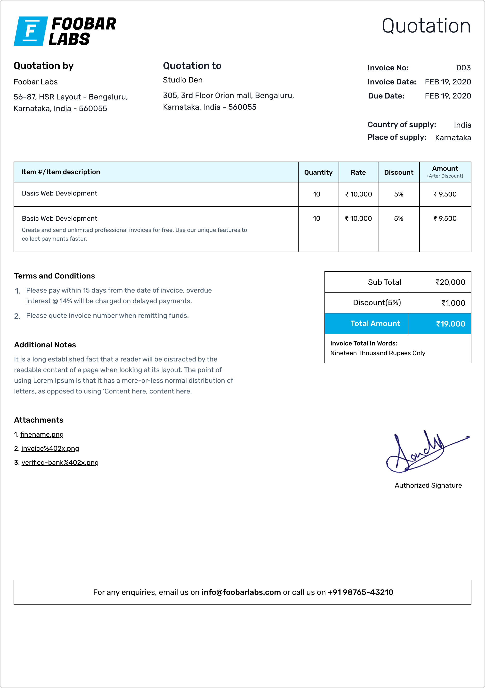 Free Sample Quotation Templates PDF Download Refrens