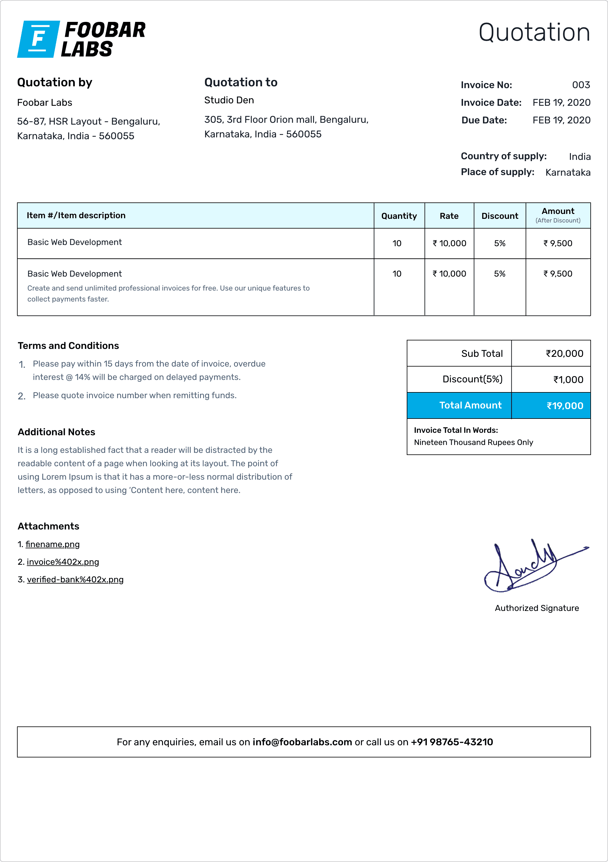Quotation What Is A Quotation Refrens Invoice 54 OFF